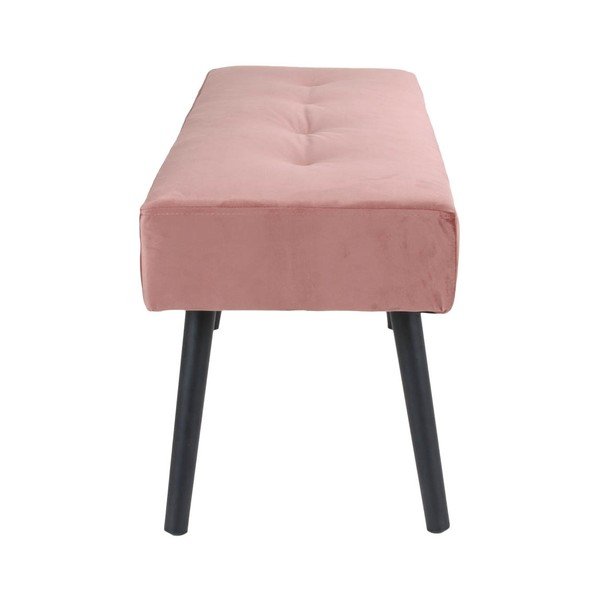 Sametkattega roosa polsterdatud pinkne pink , 100 x 35 cm Skiby - House Nordic-image-2