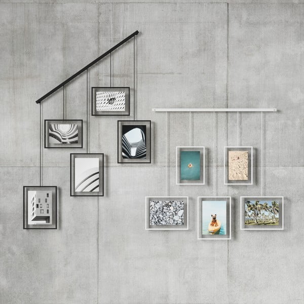 Valged metallist seinaraamid, 5tk komplektis 66x69 cm Exhibit - Umbra-image-3