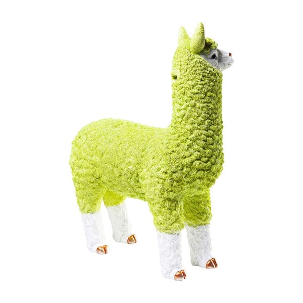 Limetkově zelená kasička ve tvaru lamy Kare Design Alpaca, 62 cm