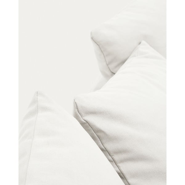 Valge linane diivan 240 cm Nora - Kave Home-image-1
