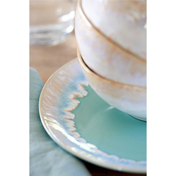 Tyrkysový dezertní talíř z kameniny Casafina Taormina, ⌀ 22 cm-image-1