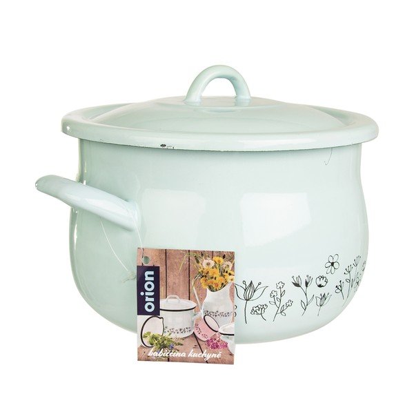 Mündiroheline emailpott kaanega Meadow, 4,8 l - Orion-image-1