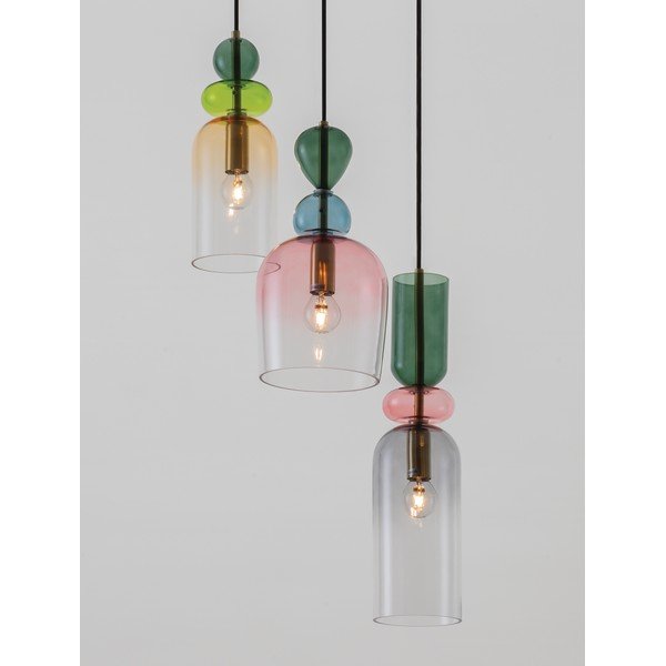 Kuldse värvi klaasist ripplamp, läbimõõduga 42 cm Murano - Nova Luce-image-1