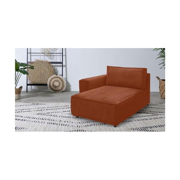 Tellisevärvi velvetist diivanimoodul, vasak nurk  Nihad modular - Bobochic Paris-image-1