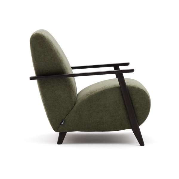 Roheline šenillist tugitool Meghan - Kave Home-image-2