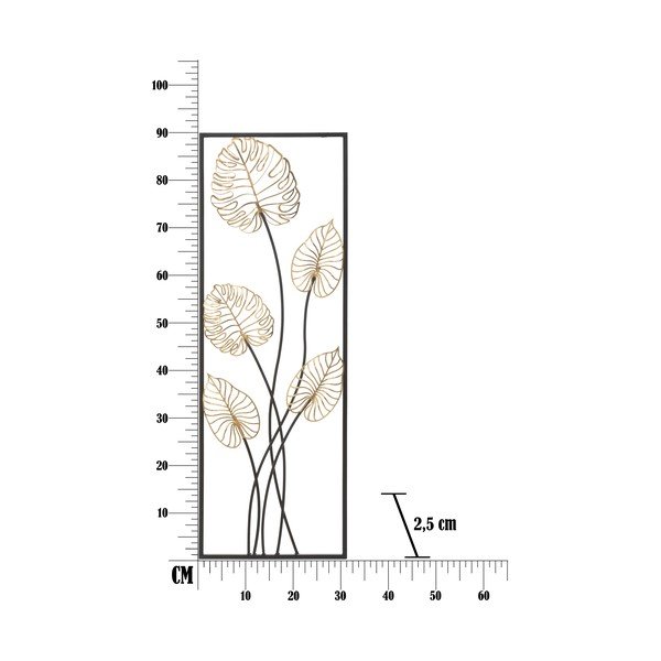 Metallist rippdekoratsioon lehemustriga Mauro Ferretti -A-, 31 x 90 cm Luxy - Mauro Ferretti-image-2