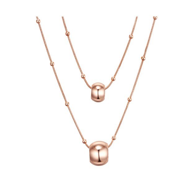Dámský náhrdelník v barvě růžového zlata Tassioni Jingle-image-1