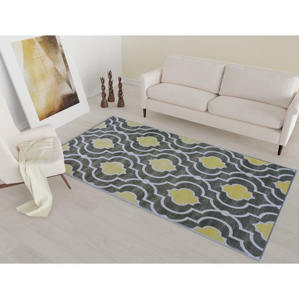 Kollane-hall pestav vaip 80x50 cm - Vitaus-image-1