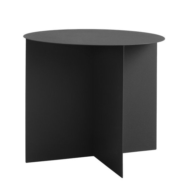 Černý odkládací stolek Custom Form Oli, ⌀ 50 cm