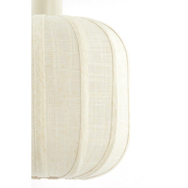 Kreemikas ripplamp tekstiilist varjuga ø 50 cm Tufia - Light & Living-image-4
