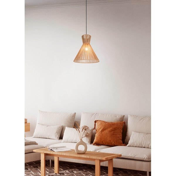 Metallist rippvalgusti paberpunutud varjuga ø 35 cm Rosalie - Reality-image-1