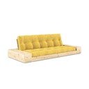 Kollane velvetist diivanvoodi 244 cm Base - Karup Design