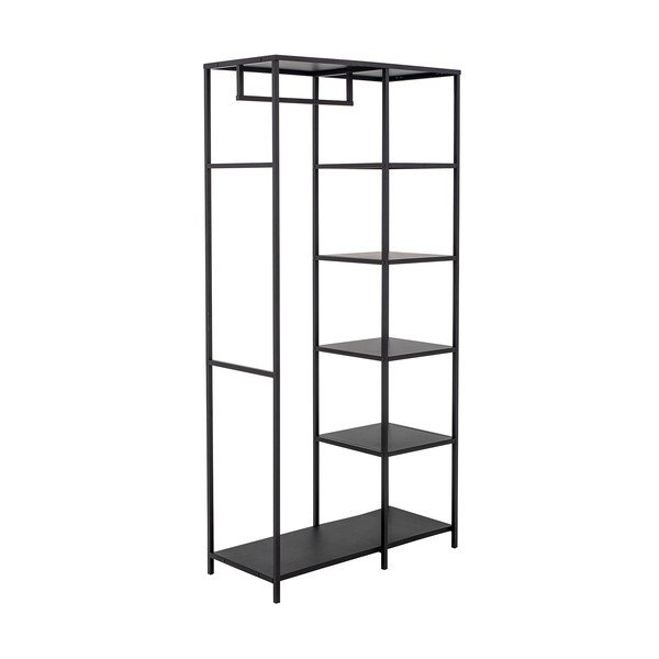 Must metallist riidepuuriiul 90x183x40 cm Valde - Bloomingville-image-3