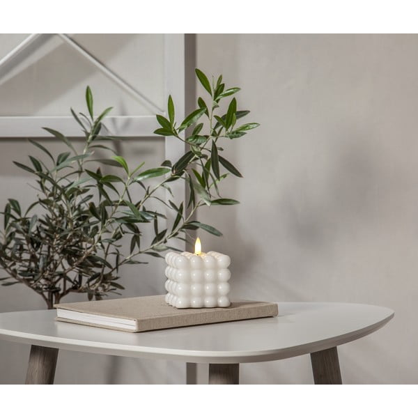 Valge vahast LED-küünal Dot, kõrgus 9,5 cm Flamme - Star Trading-image-2