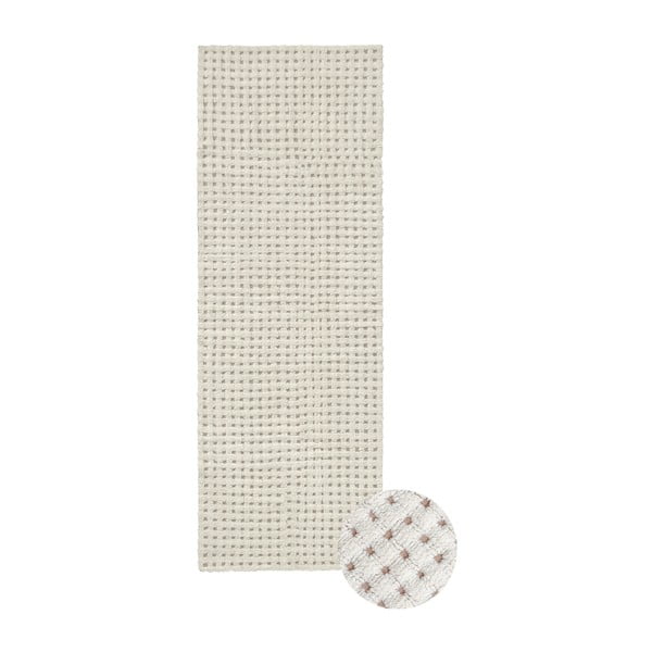 Beež pestav/käsitsi kootud villane jooksuraja 80x230 cm Unexpected Wool - Lorena Canals