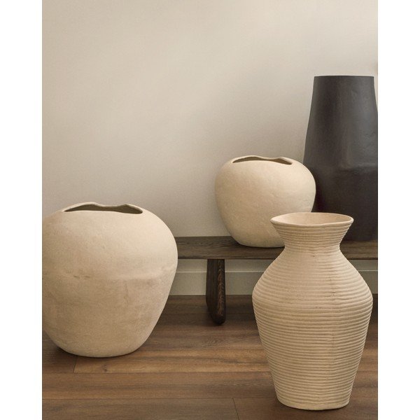 Kreemikas kõrge papjeemašee vaas (kõrgus 51 cm) Pria - Kave Home-image-1