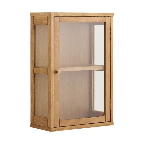 Looduslikus värvitoonis rippuv vitriinkapp 40x60x20 cm Zamora - House Nordic-image-2