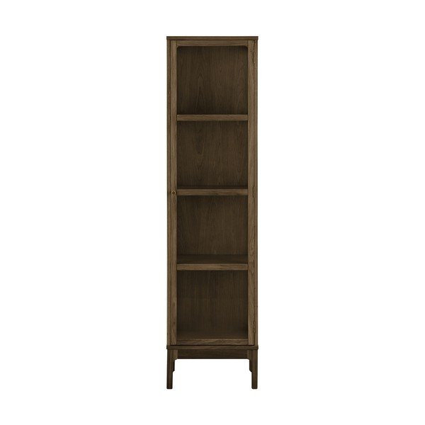 Tumepruun vitriinkapp tammepuust 47x180x40 cm Zamora - House Nordic-image-2