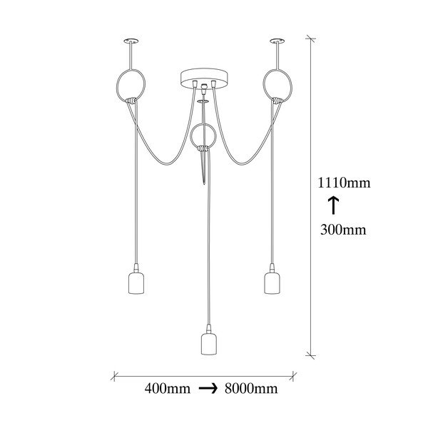 Must rippvalgusti Sirin - Opviq lights-image-3