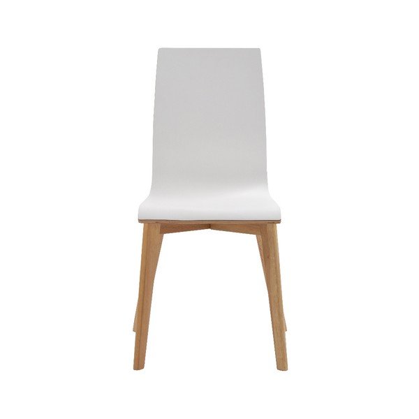 Pruunide jalgadega valge söögitool Grace - Rowico-image-2
