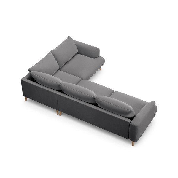 Hall sametist nurgadiivan (parem nurk/L-kujuline) Naomi - Micadoni-image-3