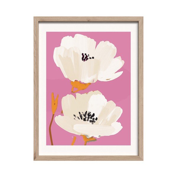 Trükitud pilt raamiga 30x40 cm Peony Bloom - Styler