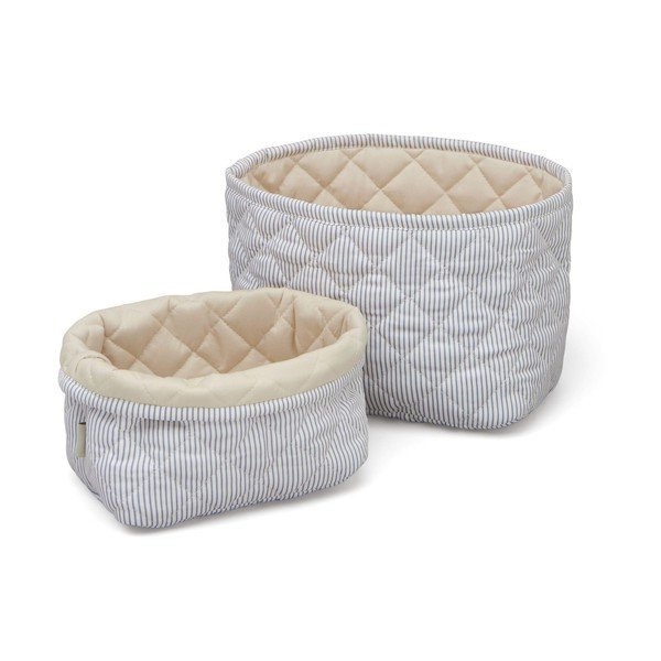 Helesinised riidest laste mänguasjakorvid 2tk komplektis Classic Stripes Blue, Praline - Cam Cam Copenhagen