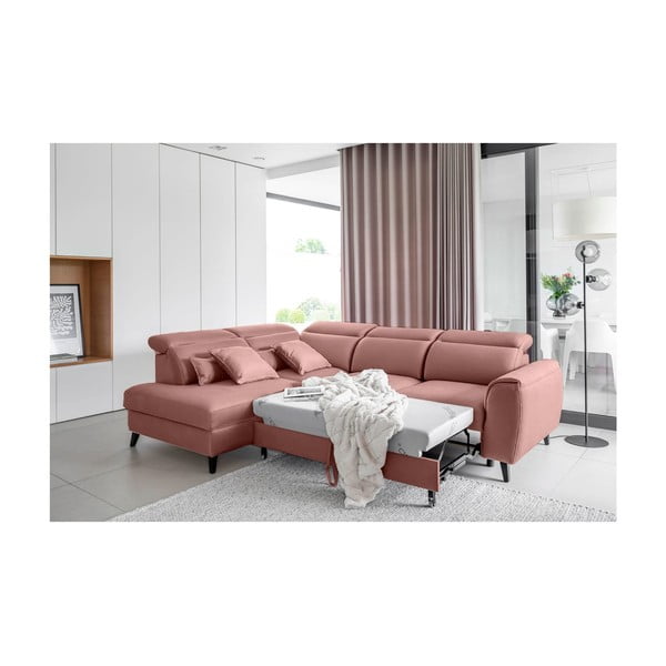 Roosa sametist lahtikäiv/sahtliga nurgadiivan (vasak nurk/L-kujuline) Noble – ELTAP-image-4