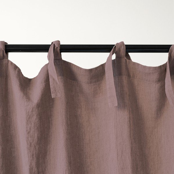 Vana lilla linasest linasest kardinast silmustega Night Time, 275 x 140 cm - Linen Tales-image-2
