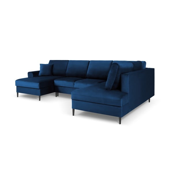 Sinine sametist panipaigaga nurgadiivanvoodi (parem nurk/"U"-kujuline) Kyoto - Cosmopolitan Design-image-3