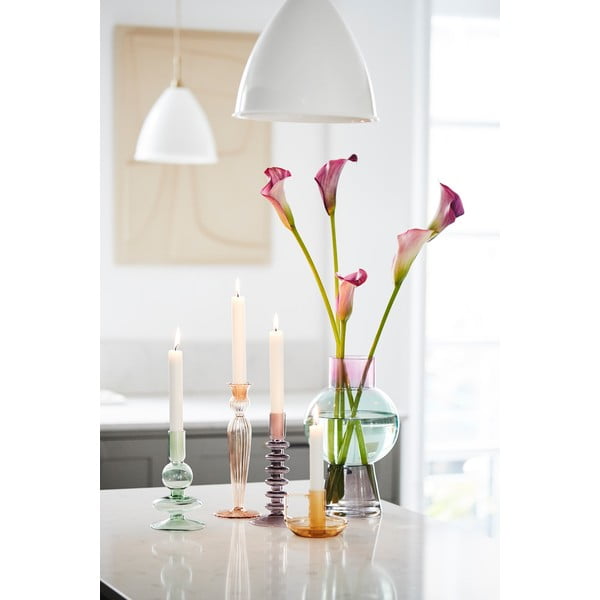 Roosa klaasist küünla hoidja - Bahne & CO-image-2