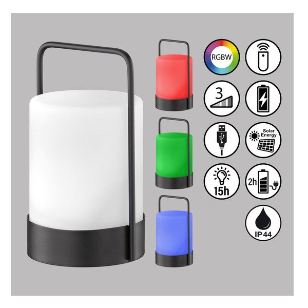 LED päikesepaneeliga timmitav välisvalgusti kaugjuhtimispuldiga ø 12 cm Casoli - Fischer & Honsel-image-2