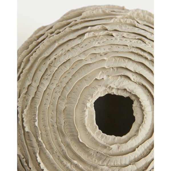 Kreemikas keraamiline käsitöövaas (kõrgus 21 cm) Evania - Kave Home-image-4