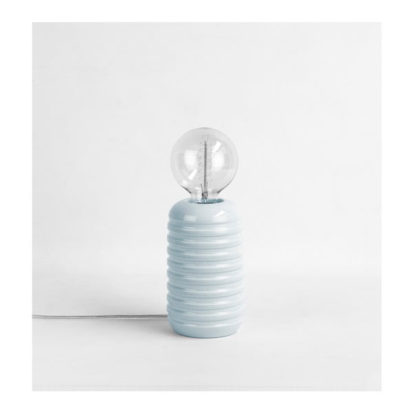 Světle modrá stolní lampa z keramiky Velvet Atelier Twist