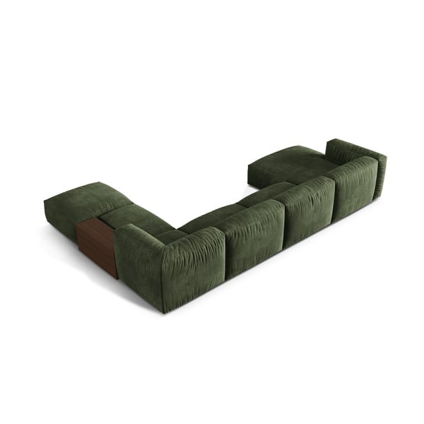 Roheline bukleekangast modulaarne nurgadiivan (parem nurk/U) Martina - Micadoni Home-image-2