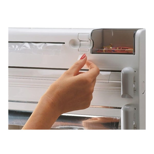 Valge seinale kinnitatav plastikust majapidamispaberi ja fooliumi hoidik Parat - LEIFHEIT-image-3