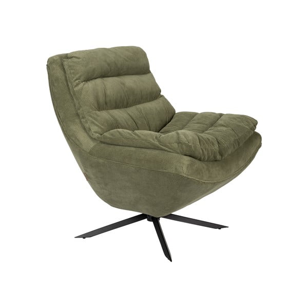 Roheline sametist tugitool Vince - Dutchbone