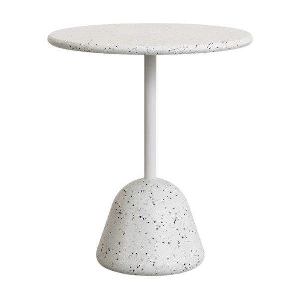 Valge terrazzo ümmargune söögilaud ø 70 cm Saura - Kave Home