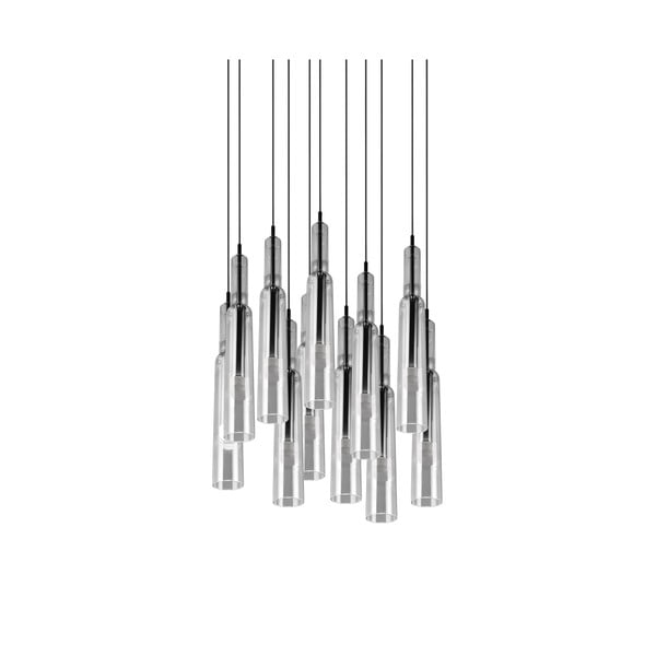 Must-hõbedane LED rippvalgusti klaasist varjuga ø 50 cm Lucent - Trio Select-image-2