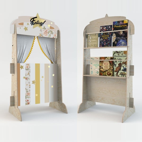 Nástěnný dekorativní stojan na knihy Dekornik Cirkusový stánek-image-1