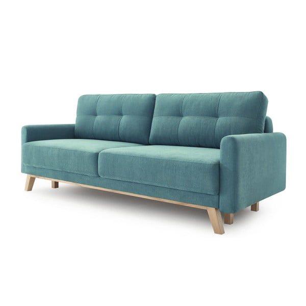 Tyrkysová rozkládací pohovka Bobochic Paris Balio-image-2