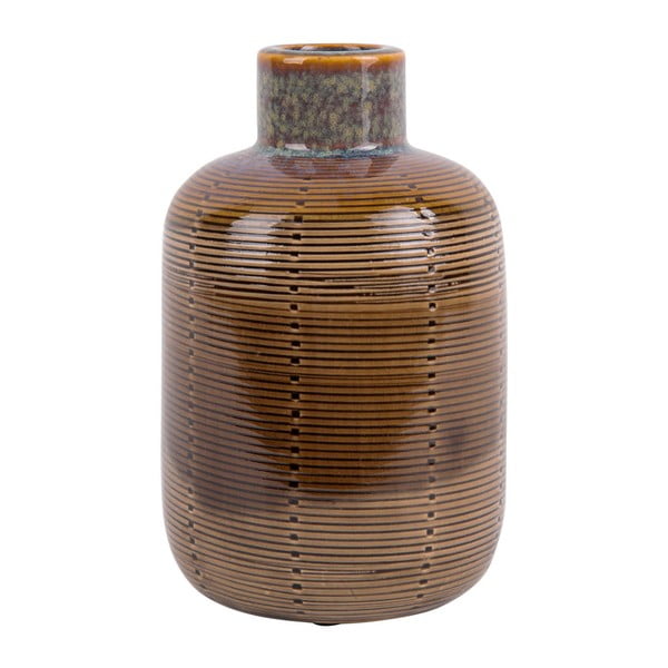 Pruun keraamiline vaas Pudel, kõrgus 18,5 cm - PT LIVING