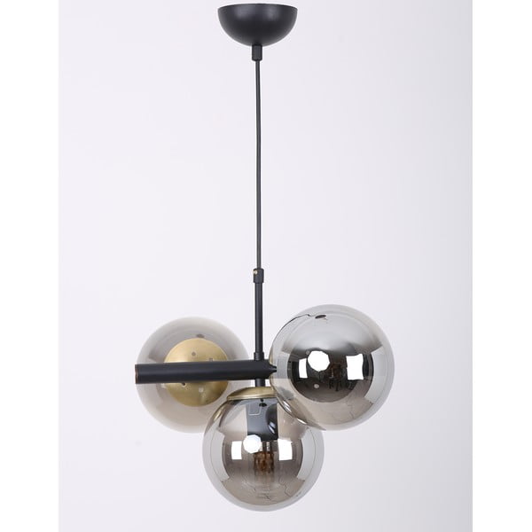 Must-hall klaasist varjuga rippvalgusti ø 15 cm Cascade – Squid Lighting-image-3