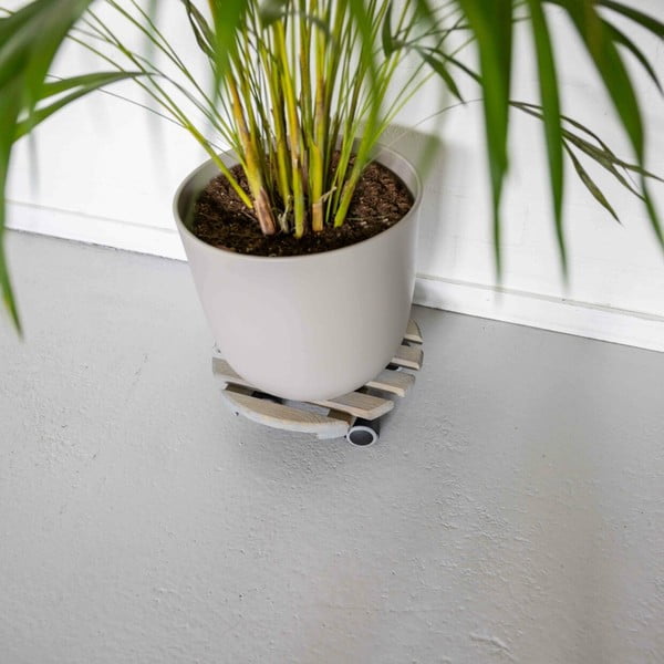 Puidust mobiilne alus lillepottidele ø 29 cm (kõrgus 8 cm) Indoor – Esschert Design-image-1