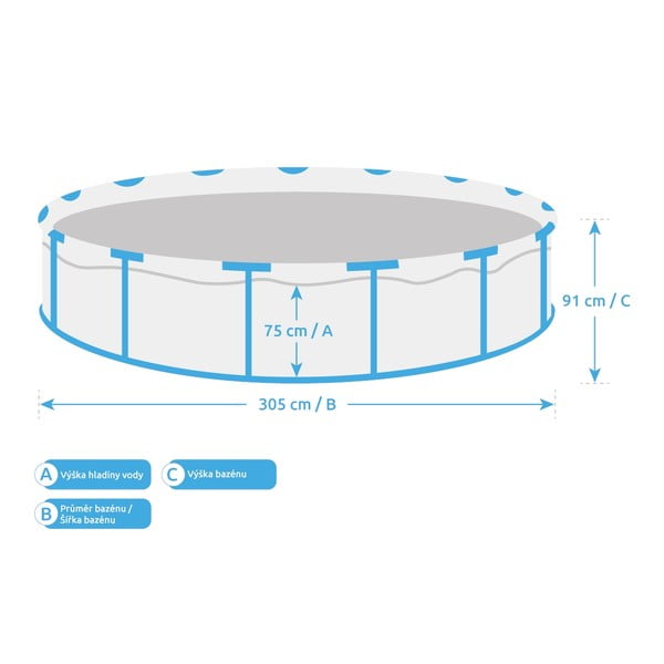 Fikseeritud konstruktsiooniga bassein ø 305 cm sügavus 91 cm Florida - Marimex-image-3