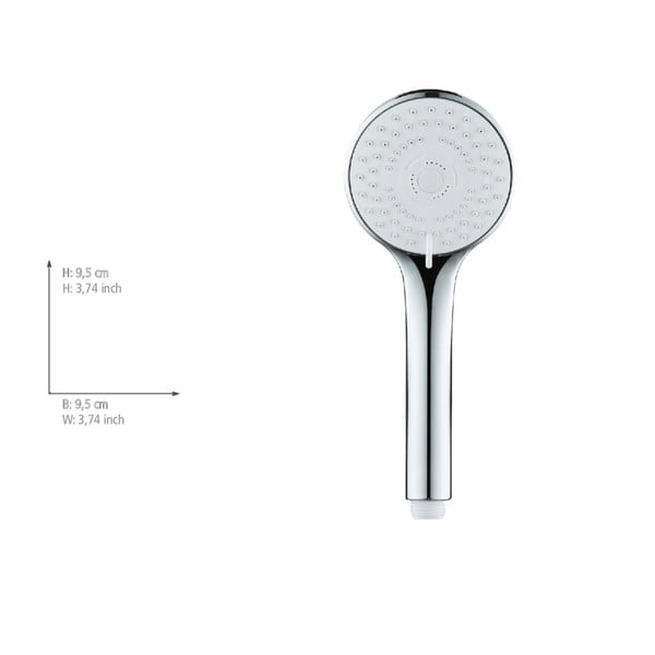 Hõbedane dušipea, läbimõõduga 9,5 cm Uno - Allstar-image-3