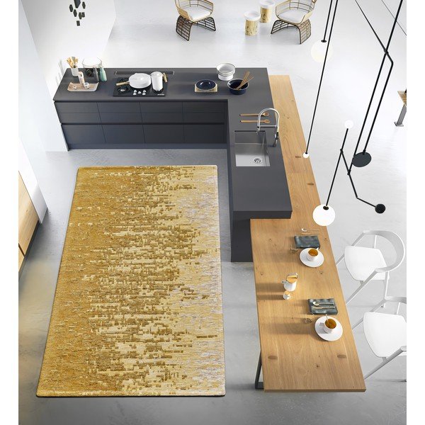 Ookerkollane pestav koridorivaip 55x190 cm Tamigi Oro - Floorita-image-1