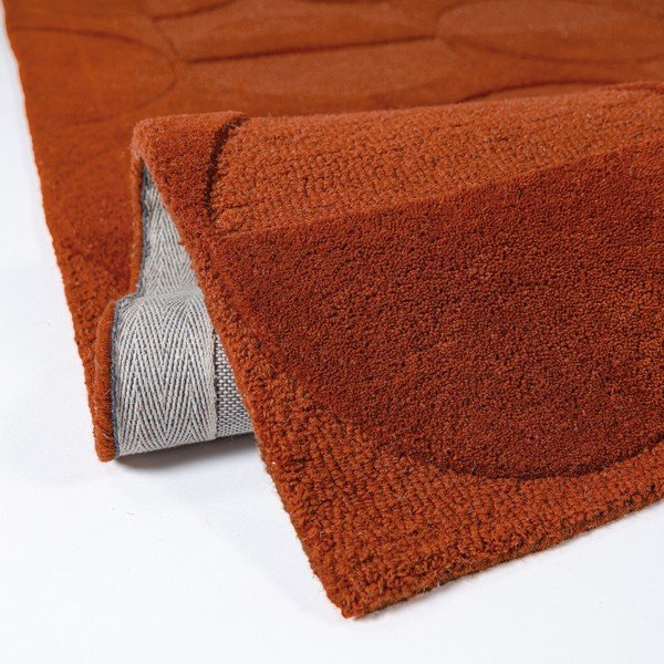 Käsitsi kootud terrakotavärvi villavaip 120x170 cm Gigi - Flair Rugs-image-3