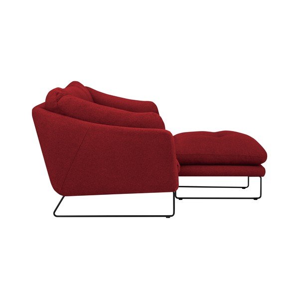 Set červené pohovky a sedacího pufu Windsor & Co Sofas Comet-image-2