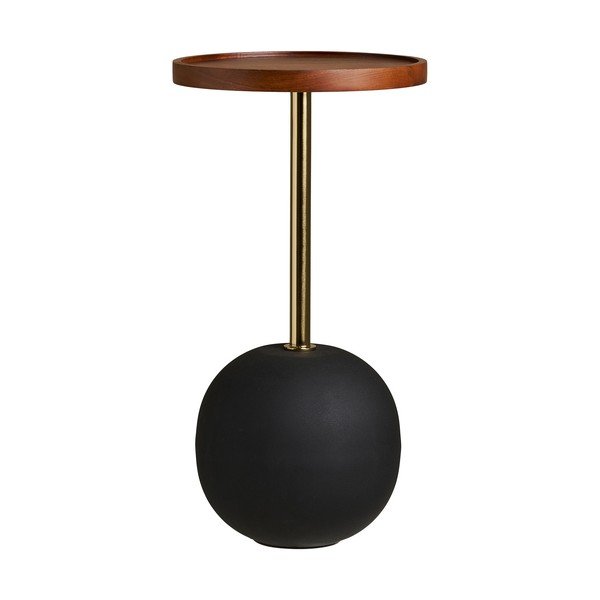 Ümmargune abilaud mangopuidust pealispinnaga, ø 30 cm Sirone - House Nordic